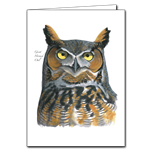 Great Horned Owl Note Card - David Sibley