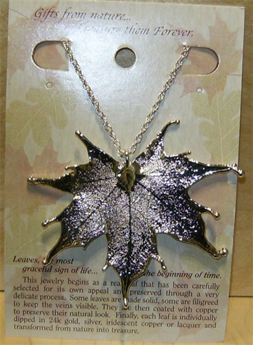 Winter Whispers White Maple Leaf Necklace – The Panda Storee