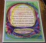 Heartful Art Medium Poster - Thoreau Quote: "I learned this, at least"